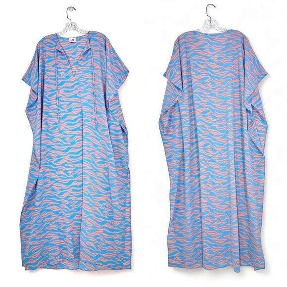 Buddy Love Miller Swell Kaftan Dress S/M Boho Vacation Tropical Resort Kaftan - Picture 1 of 9